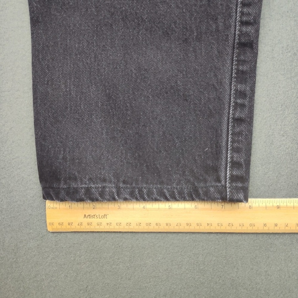 Levis 501 Jeans Mens 35x30 Black Custom Altered Black Circle‎ Straight Leg Denim - Picture 15 of 16